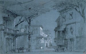 Entwurf für das Bühnenbild von Les Caprices de Marianne von Alfred de Musset (1810-1857) von Francois J. and Rube, Auguste A. Nolau